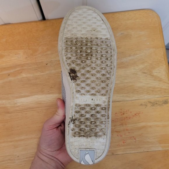 Skechers Silver Iridescent Sparkle Stud Rhinestone Flats - Picture 6 of 9